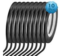 Cridoz 10 Rolls 1/8 Pinstripe Dry Erase Board Tape - Whiteboard Thin Lines, Graphic Chart Grid Marking Tape, 108 Feet Per Roll