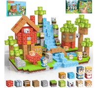 Crifeton Magnetic Blocks 100 PCS 0.8In Building Blocks, 3+ STEM Montessori Sensory Toys, Magnetic Cube for for 3 4 5 6 7 8 9 10 11 12 8-12 Years Old Boys & Girls Birthday Gifts