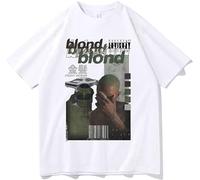 CRIFFIN Blond Frank Ocean Hip Hop Tshirt Summer Men Fashion Loose T-Shirt Regular Men's Cotton T Shirt Tops White XXL