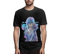 CRIFFIN Men's Rimuru Tempest That Time I Got Reincarnated As A Slime Short Sleeve T Shirts Black XXL