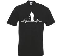CRIFFIN Metal Detector Heartbeat Detectorist T-Shirt Shirts for Men Black L