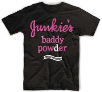 CRIFFIN Niupai Junkie‘S Baddy Powder - Mark Owen Inspired T Shirt with Glitter Print - Couture Black S