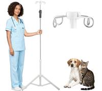 Crilealym IV Poles,45 to 83In IV Stand Floor with 4 IV Bag Holder Stand Portable Telescopic Stabilizing Tripod Stainless Steels Pipe Extension Pole IV Influsion Pole Lightweight Strudy (45-83in)