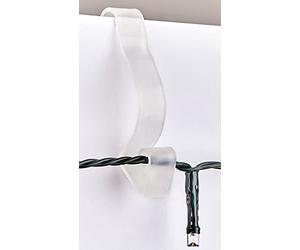 Crillys Premier Pack of 16 Giant Clear Gutter Hooks for hanging Lights, Decorations etc
