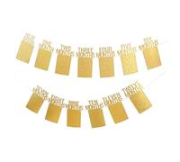 CRILSTYLEO 1 Set Birthday Party Decoration Garland Photo Frame Banner Birthday Decorations DIY Picture Frame 1st Birthday Boy Birthday Banner Household Photo Frame Golden Paper