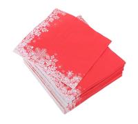 CRILSTYLEO 100pcs Christmas Napkins Christmas Paper Winter Napkins Snowflake Paper Decorative Dinner Holiday Party Xmas Red 100 Photos