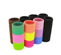 CRILSTYLEO 100pcs Kids Hair Ties Plaiting Bands Elastic Rubber Ponytail Holders Hair Wrap Rope Mixed Colors for Adults Kids