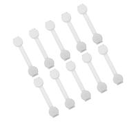 CRILSTYLEO 10pcs Childproofing Locks for Fridges Cabinets Easy Installation Safety Latches for Boys and Girls Material No Tools Required White