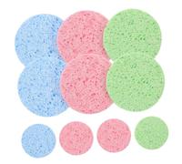 CRILSTYLEO 10pcs Natural Pulp Makeup Remover Pads Soft Facial Cleaning Sponges for Gentle Exfoliation Daily Use and Deep Cleansing Random Colors