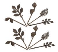 CRILSTYLEO 10pcs Vintage Leaf Hair Pin Barrette Clip Bronze Bobby Pins for Women Girls Hair Accessories