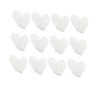 CRILSTYLEO 12 Pairs White Cotton Gloves for Moisturizing Overnight Care Flexible and Breathable Working Gloves for Men and Women for Dry Hands and Various Occasions