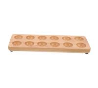 CRILSTYLEO 12holes Wooden Egg Holder Egg Storage Tray for Kitchen Fridge Break Design for Safe Organization Elegant Countertop Stand