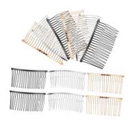 CRILSTYLEO 12pcs Diy Wedding Bridal Hair Clip Combs Teeth Wide Fine Tooth Combs for Women