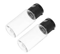 CRILSTYLEO 12pcs Refillable Lotion Empty Bottles Transparent Pet Containers with Black Flip Cap for Travel Sample and Toiletries Storage