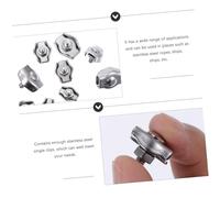 CRILSTYLEO 12pcs Wire Rope Wire Connectors Clip Cable Clamp Thread Grip Clamps Steel Cable Splicer The Trailer Crimping Stainless Steel Silver