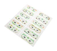 CRILSTYLEO 12sheets Artistic St Patrick's Day Stickers Skin-friendly Face Irish Holiday Decor Fun Temporary Decals for Adult Celebrations