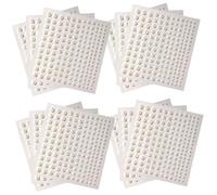 CRILSTYLEO 12sheets Pearl Gems for Face Makeup Stickers Adhesive Pearl Stick Gems for Women Girls Festival