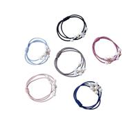 CRILSTYLEO 18pcs Design Knotted Hair Ropes Fashion Elastic Ponytail Holders for Women Boys and Girls Accessories Black Navy Light Gray Dusty Light