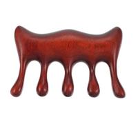 CRILSTYLEO 1pc Dark Red Sandalwood Comb Hair Care Scalp Massage Tool Anti-static Wide Tooth Design for Healthy Hair Natural Meridian Brush for Circulation Headache Relief Compact Practical