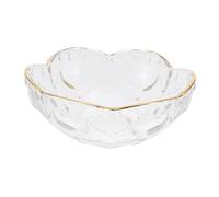 CRILSTYLEO 1pc Elegant Japanese Style Glass Bowl Rim Versatile Dessert Soup and Salad Container Transparent for Home Decor and Serving Fruits Rice Noodles