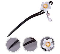 CRILSTYLEO 1pc Handmade Flower Shaped Hairpin Vintage Chinese Retro Sandalwood Hair Accessory Creative Decoration for Women for Daily Wear and Special Occasions
