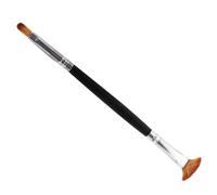 CRILSTYLEO 1pcs Premium Dual-ended Eye Shadow Brush with Silver Tube Soft for Precise Blending and Application for Makeup Artists and Everyday Use