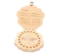 CRILSTYLEO 1set Boy Girl Wooden Tooth Box for Keepsake Deciduous Teeth Storage Holder Chinese Zodiac Dragon Design for Boys Girls and Decorative