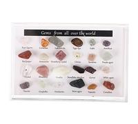CRILSTYLEO 1Set Irregular Mineral Stone Decor Natural Polished Gemstone Samples for Home Display Unique Geology Learning Materials Decorative Stones for Collection