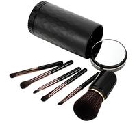 CRILSTYLEO 1set Travel Makeup Brush Kit Portable Cosmetic Brush with Mirror Blusher Tools for Women for Everyday Beauty Go