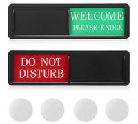 CRILSTYLEO 2 Pcs Abs Door Signs Privacy Indicator with Sliding Open Do Not Disturb Please Knock Bright Colors Easy to Read Office and Home Use