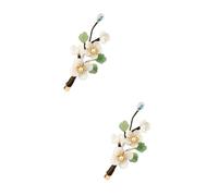 CRILSTYLEO 2 Pcs Bride to Be Headband Elegant Floral Barrettes Hair Clip for Girls