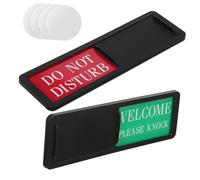 CRILSTYLEO 2 Pcs Sliding Door Signs Do Not Disturb Welcome Please Knock Privacy Sign for Office Home Hotel Use Convenient Room Status