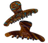 CRILSTYLEO 2pcs Acetate Hair Clips Elegant Gradient Non- Jaw Clips for Hair Types for Daily Wear and Special Occasions