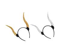 CRILSTYLEO 2pcs Antelope Horn Hair Hoops for Creative Photography Unique Decorative Headbands Comfortable Wear for Parties and Family Gatherings Colors Included