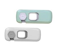 CRILSTYLEO 2pcs Childproof Refrigerator Lock Safety Adhesive Door Lock for Cabinets Fridges Easy to Install Non-damaging Prevents Curious Toddlers from Accessing Unsafe Areas