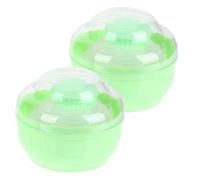 CRILSTYLEO 2pcs Chinese Crested Powder Puff Box Body Powder Container for Loose Makeup Puff Applicator for Boys and Girls Adults