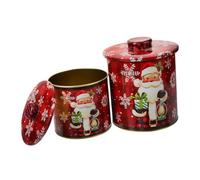 CRILSTYLEO 2pcs Christmas Themed Storage Boxes Food-grade Candy Containers for Sweets for Holiday Parties Design for and Festive Decor
