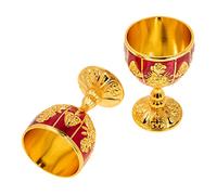 CRILSTYLEO 2pcs European Style Wine Goblets Delicate Retro Cups for Whiskey Sparkling Wine Unique Decorative Glasses for Parties Banquets Elegant for Friends Family