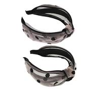 CRILSTYLEO 2pcs Fashion Dot Twisted Headband Soft Knot Hair Band Cross Headband for Women Girls for Evening Gown Casual Outfit