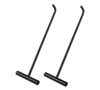 CRILSTYLEO 2Pcs Heavy Duty Stainless Steel Manhole Hooks T Handle Cover Lifters for Safe Drain and Storm Drain Grate Lifting with Comfortable Grip and Resistant Construction