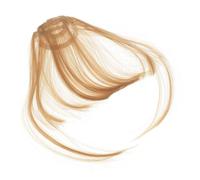 CRILSTYLEO 2pcs Human Hair Fringe Bangs Clip Natural Look Fake Bang Wig for Women