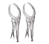 CRILSTYLEO 2pcs Locking Grip Oil Filter Wrench Pliers Durable High Hardness Removal Tool for Mechanics and Technicians Heat Treated Maintenance Equipment