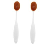 CRILSTYLEO 2pcs Makeup Brushes Set for Liquid and Powder Foundation Ergonomic Concealer Brush for Even Application Efficient Powder Use Versatile Makeup Tool Travel-friendly Beauty Essentials
