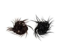 CRILSTYLEO 2pcs Messy Bun for Women Heat-resistant Synthetic Chignon Scrunchies Easy to Use Washable Adds Volume for Full Buns Versatile for Updos and Braids