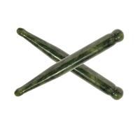CRILSTYLEO 2pcs Natural Jade Acupuncture Pen for Face and Eye Massage Deep Tissue Reflexology Tool for Puffiness Reduction and Full Body Relaxation at Home Spa