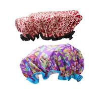 CRILSTYLEO 2pcs Shower Caps for Hair Protection Washable Bathing Cap for Home Salon