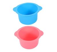CRILSTYLEO 2pcs Silicone Wax Pot Liner Hair Removal Bowl Beauty Mask Bowl High-temperature Resistant Easy-clean Design 400ml Capacity