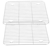 CRILSTYLEO 2pcs Stainless Steel Baking Pan Rack Indoor Barbecue Rack Baking Cooling Racks for Oven Use