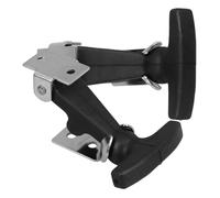 CRILSTYLEO 2pcs Stainless Steel Hood Catch with Rubber for Engine Hood Flexible T-Handle Hasp Draw Latch with Brackets Heavy Duty Tool Cabinet Lock