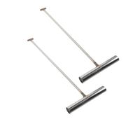 CRILSTYLEO 2pcs Stainless Steel Manhole Cover Hooks with T Handle Heavy Duty Cover Puller for Storm Drains and Rollup Doors High Load Capacity Industrial Lifting Tool